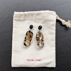 Rachel Comey Black and Brown Patterned Earrings
